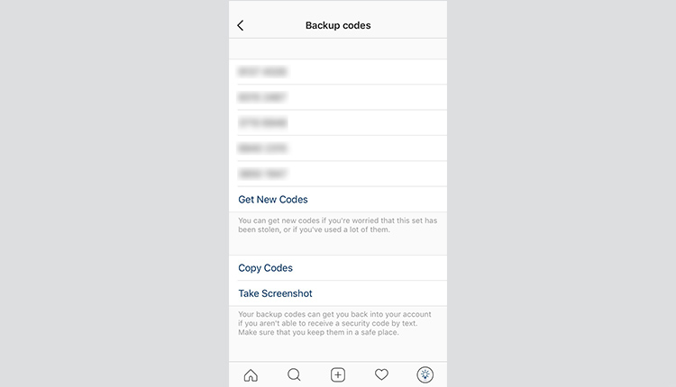 instagram-backup-security-codes How To Enable Instagram Two-Factor Authentication