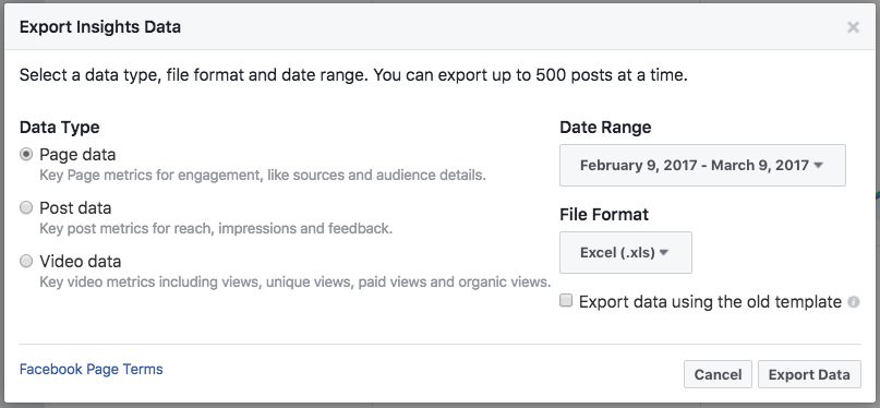 Page Summary export