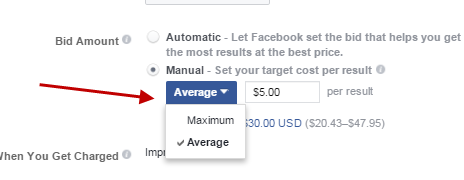 How to compete in Facebook Ads bid amount average
