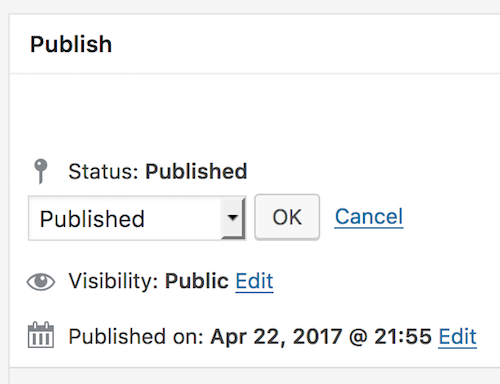 Wordpress edit date