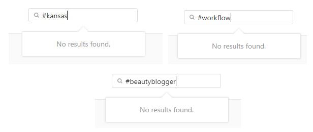 Banned hashtags