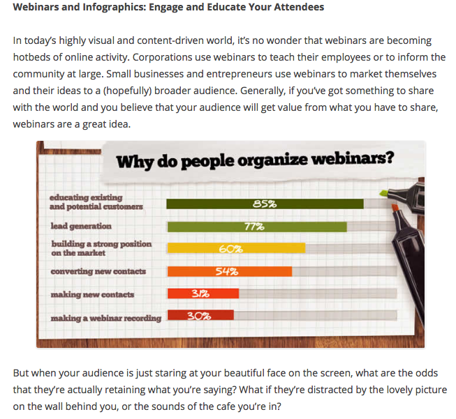 Webinars and Infographics – Engage and Educate