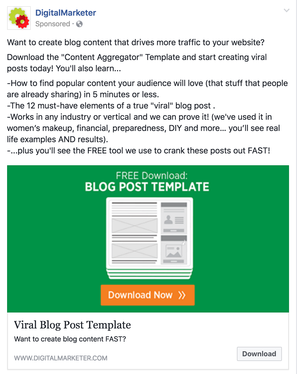Digital Marketer Blog Post Templates