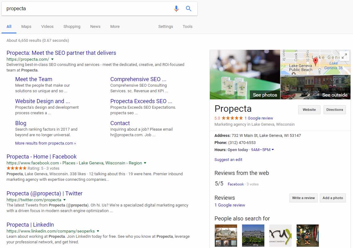 Propecta SERP