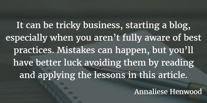 Blogging Mistakes article quote