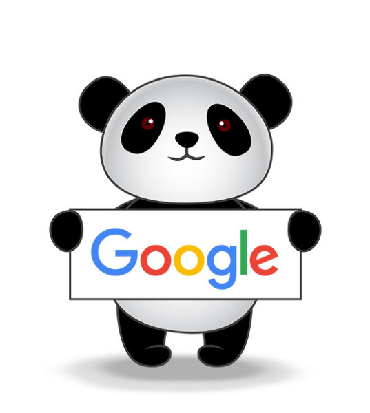 A Panda representing the Google Panda update