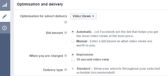 Facebook Ad Bidding selection