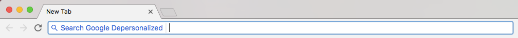 depersonalized search bar