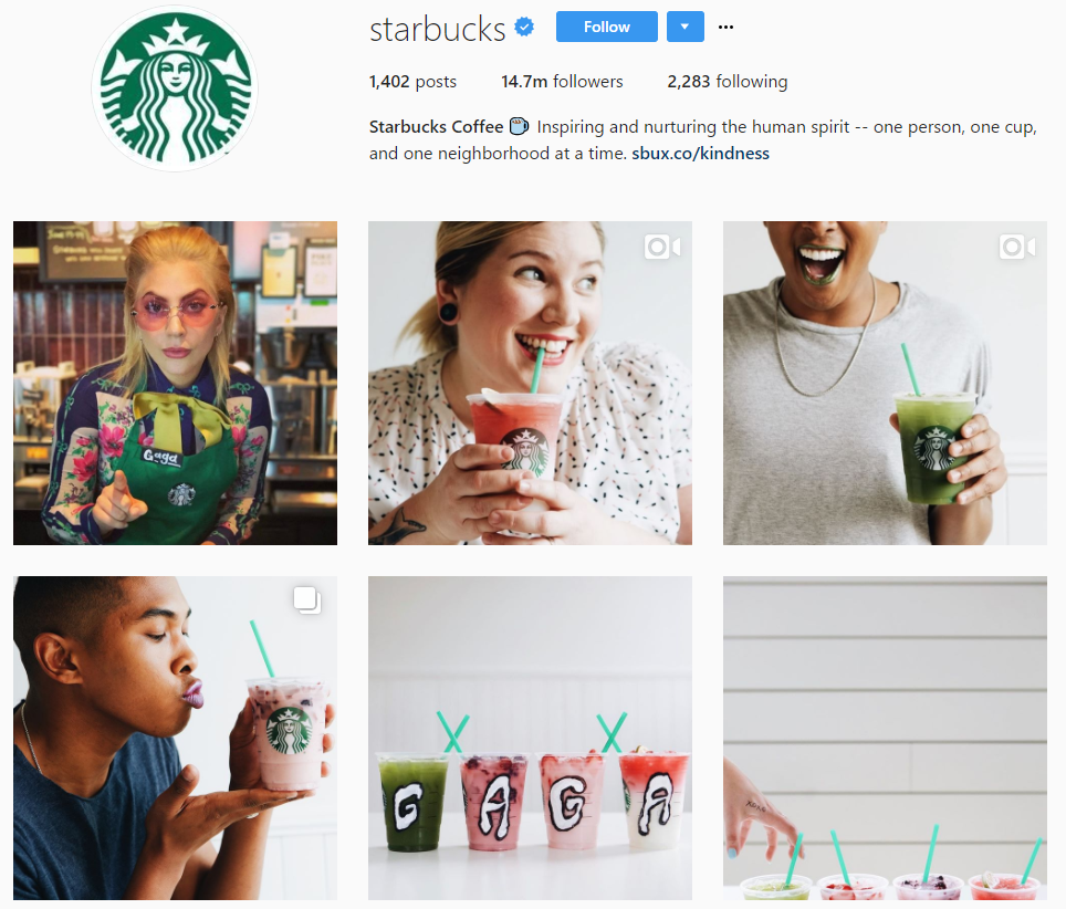 Starbucks instagram account