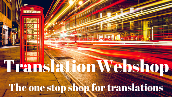 TranslationWebshop: the one stop shop for translations. TranslationWebshop: de one stop shop voor vertalingen.