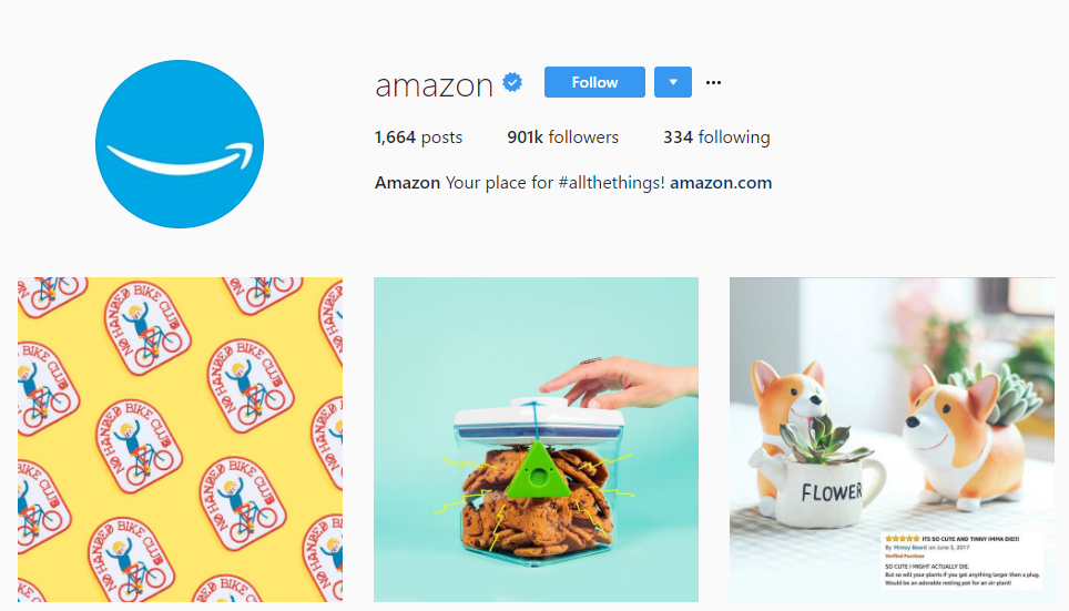 amazon instagram account