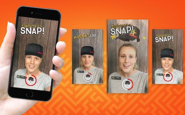 McDonalds high volume hiring using Snapchat