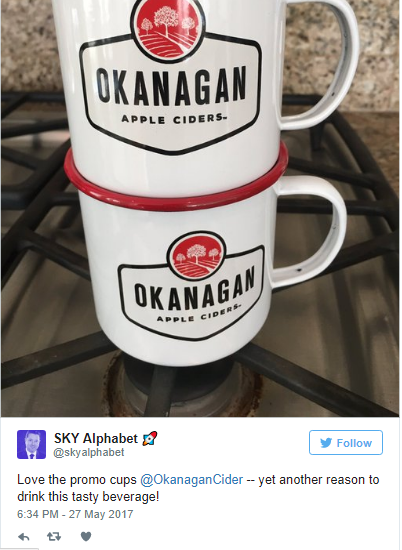 Tweet about Okanagan Cider