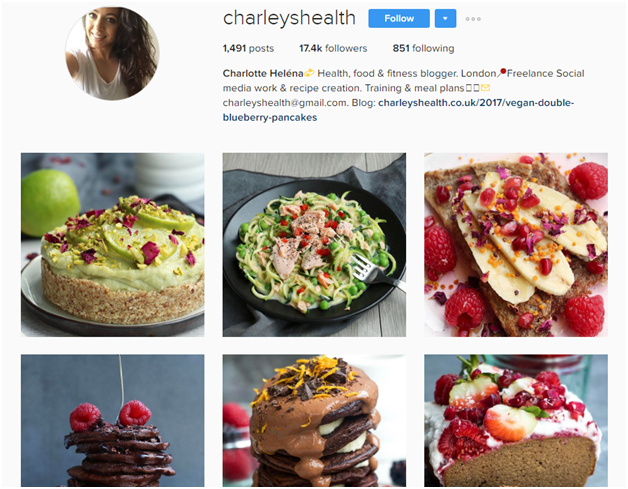 Charleys Healths Instagram Profile