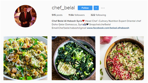 Chef Belal Instagram Profile