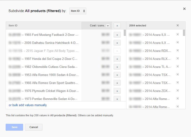 Google Shopping Campaign - Product Groups tab