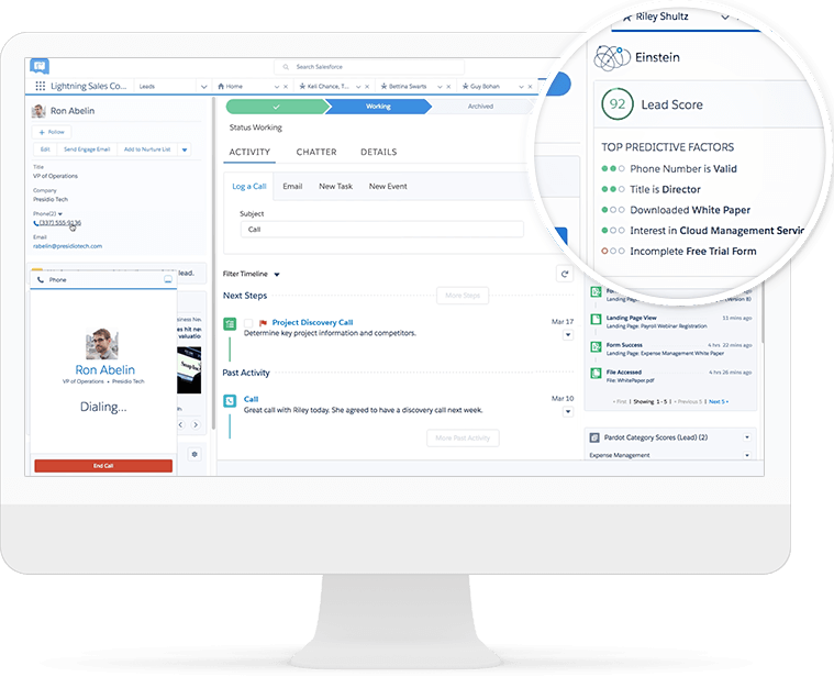 Machine learning Salesforce Einstein AI technology