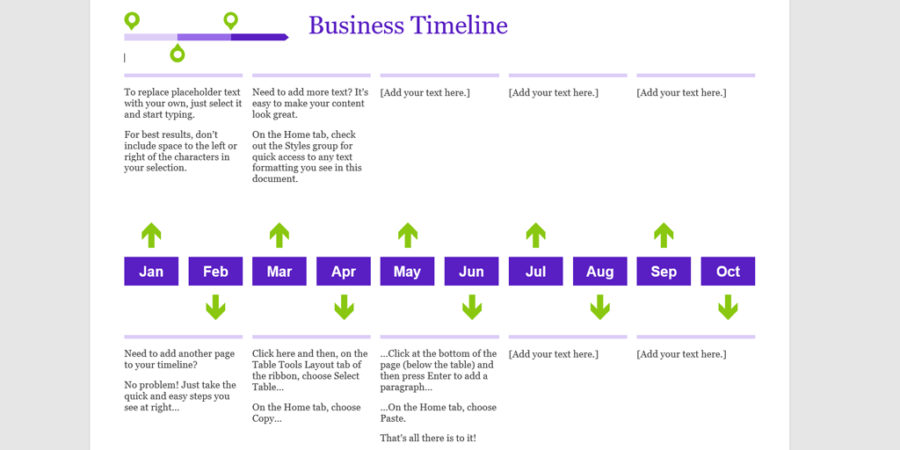 timeline template - business timeline template