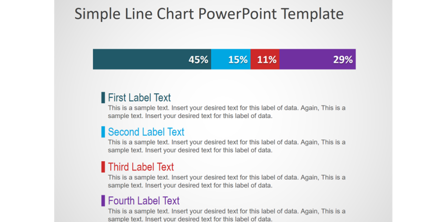 timeline template - line chart presentation