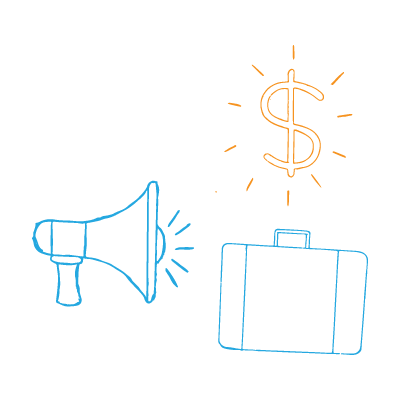 Marketing Problems — Briefcase, Dollar Sign, Loudspeaker
