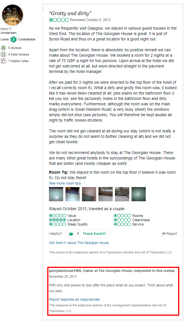 Review of The Georgian House (TripAdvisor)