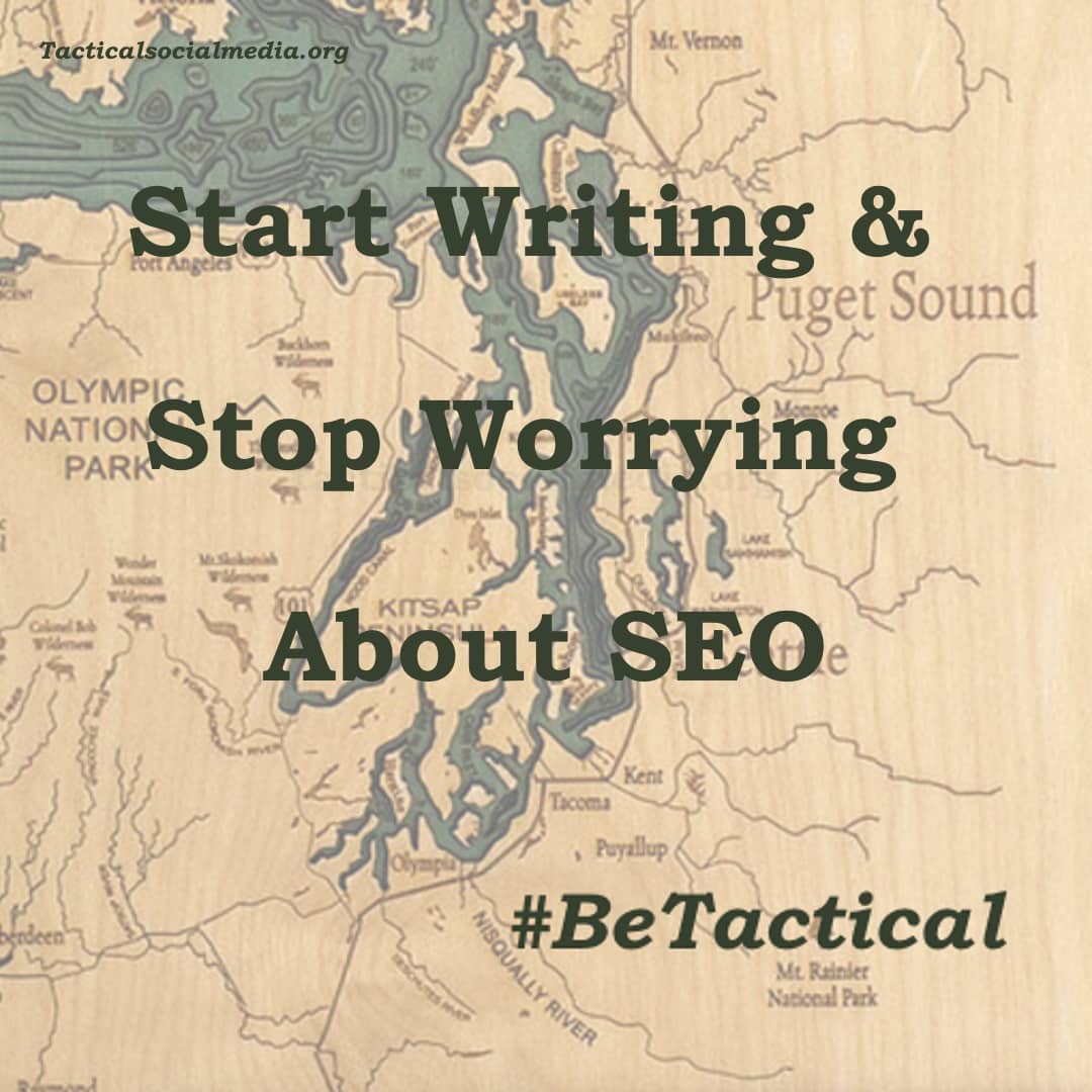 Start writing and stop worrying about SEO