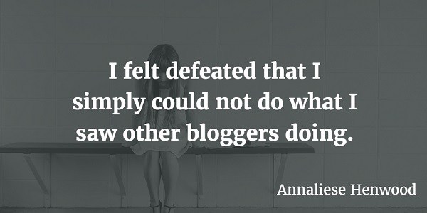 Comparing myself to other bloggers