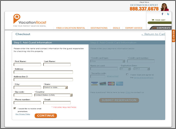 landing page test control