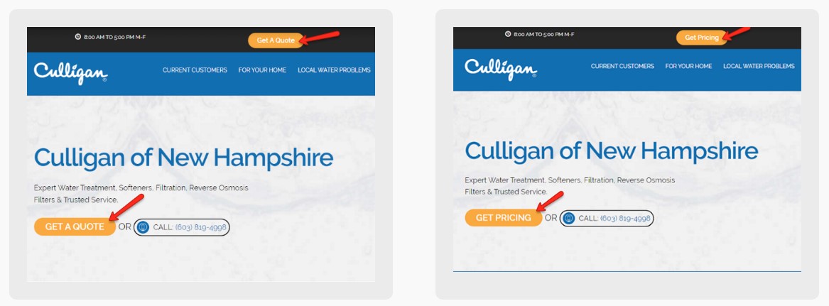 landing page cta tests