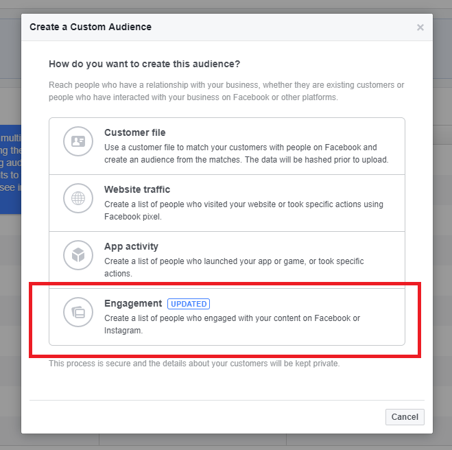 how to create custom audiences in Facebook