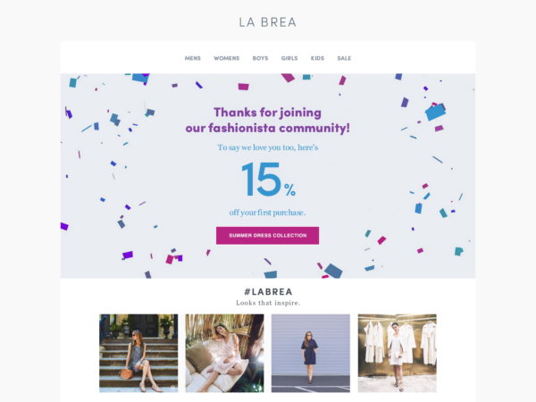 Welcome Email Example