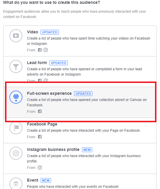 how to create facebook canvas ads