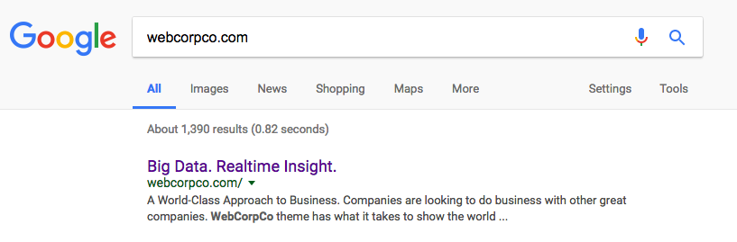structured data in search results