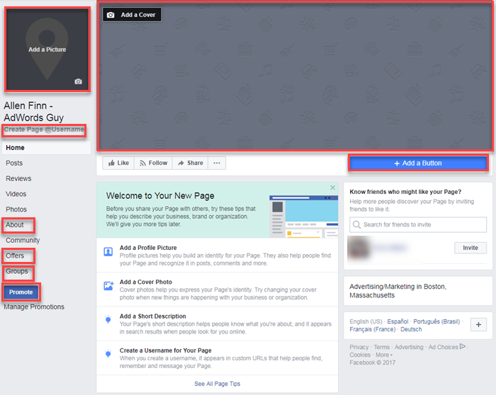 creating a facebook business page is a multistep process