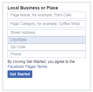 facebook business information initialization