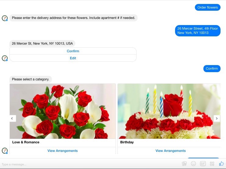example of ecommerce facebook messenger ads
