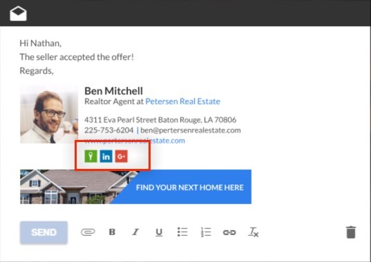 Social Media Followers Email Signature