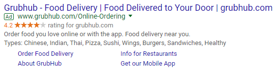 adwords ad with multiple ad extensions