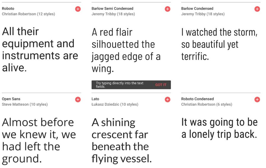 Google fonts for blogs