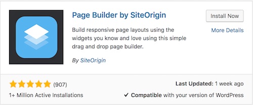 Siteorigin page builder