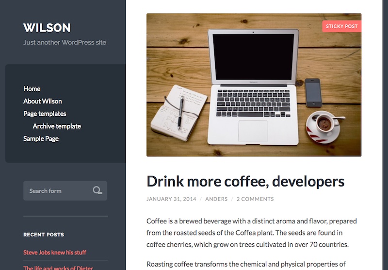 Wilson WordPress Theme