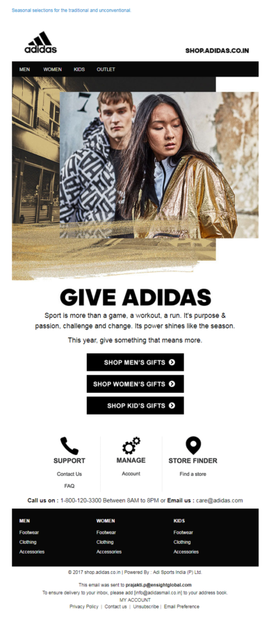 Adidas email