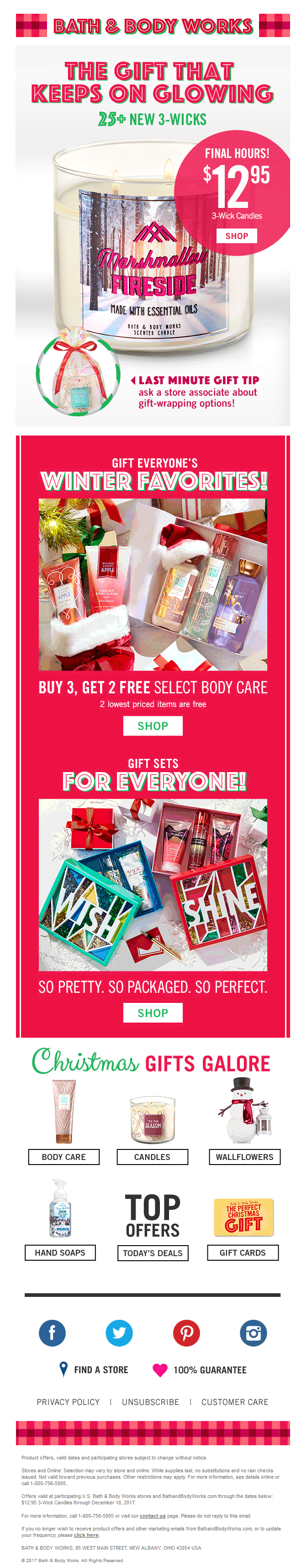 Bath and Body Works email