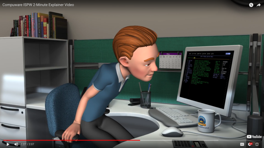 Screen grab from Compuware video produced by Technology Business Video, NYC