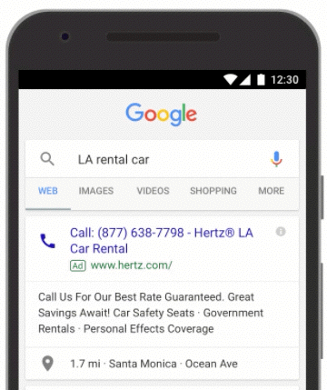example of adwords call only ad