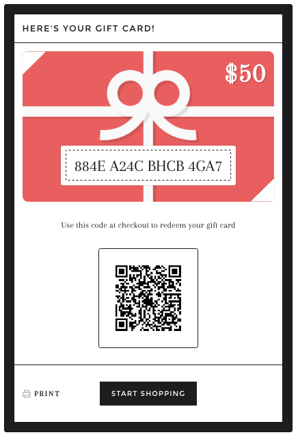 adding gift cards to Shopify store