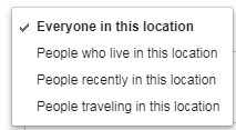 facebook location targeting variables