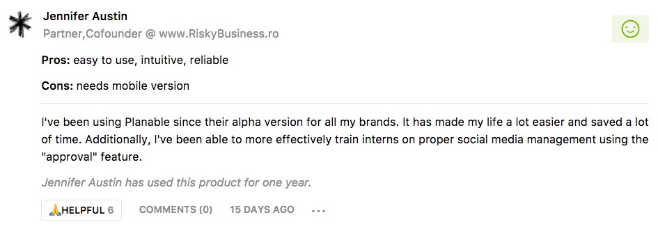 Planable review