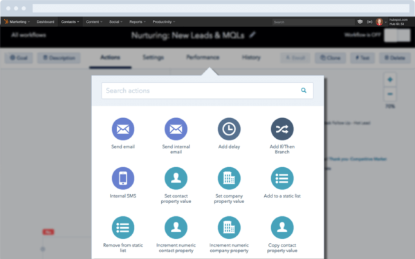 HubSpot Marketing Hub Screenshot