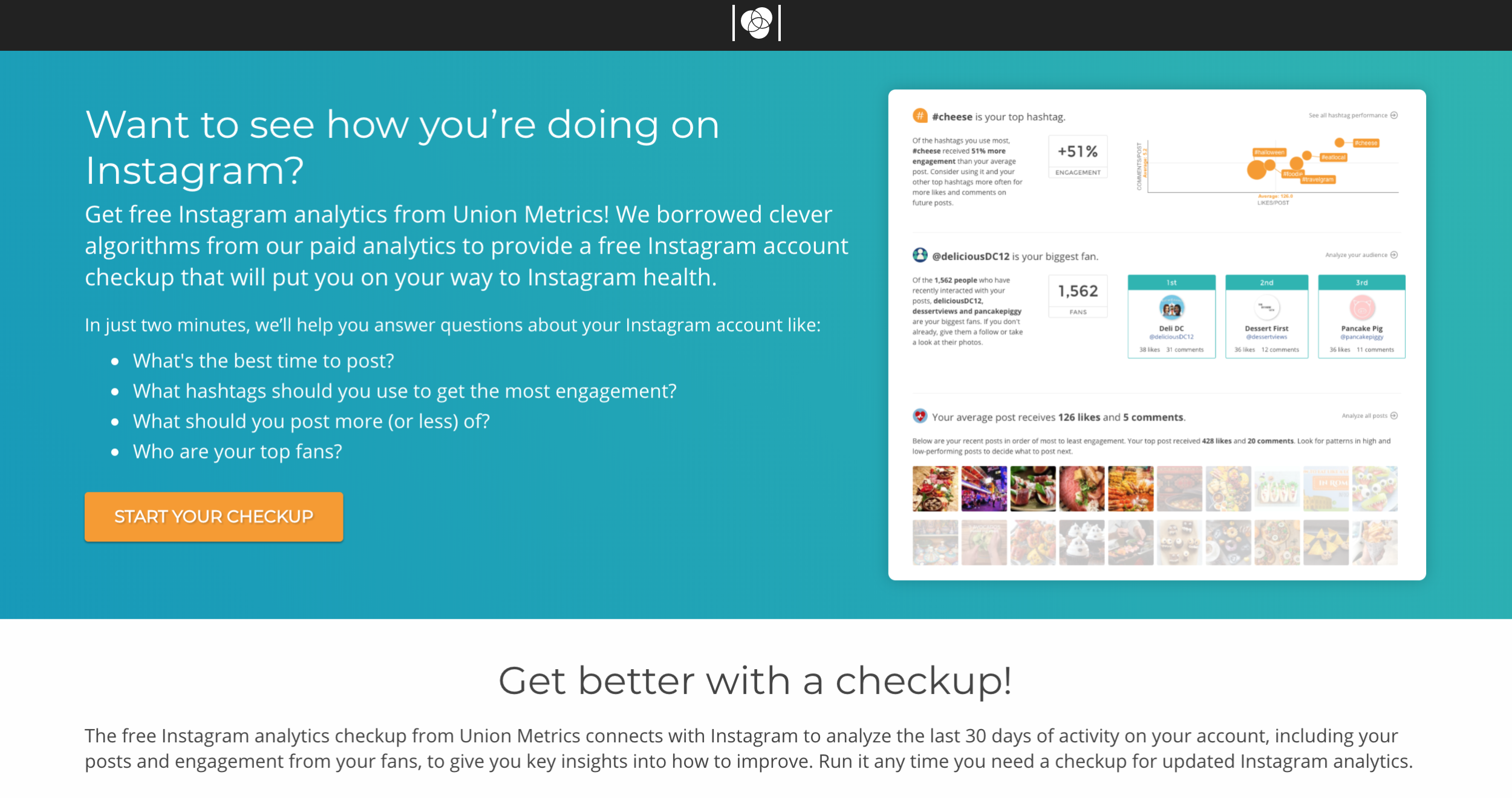 union metrics - instagram analytics tools